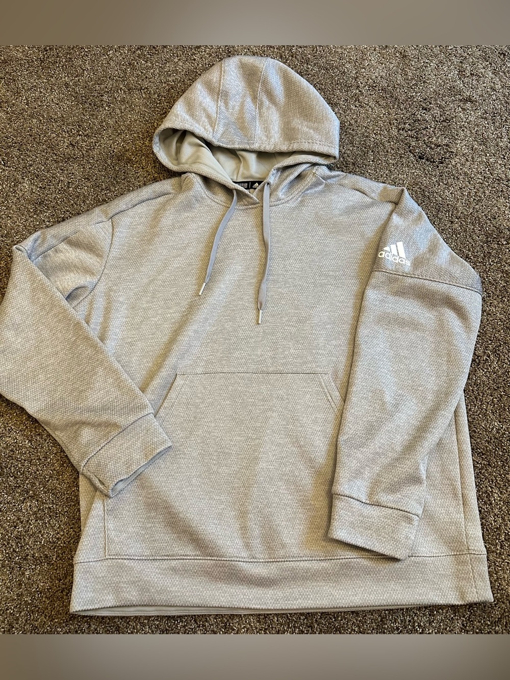 Adidas Hoodie Boys Size XL Gray Climawarm
